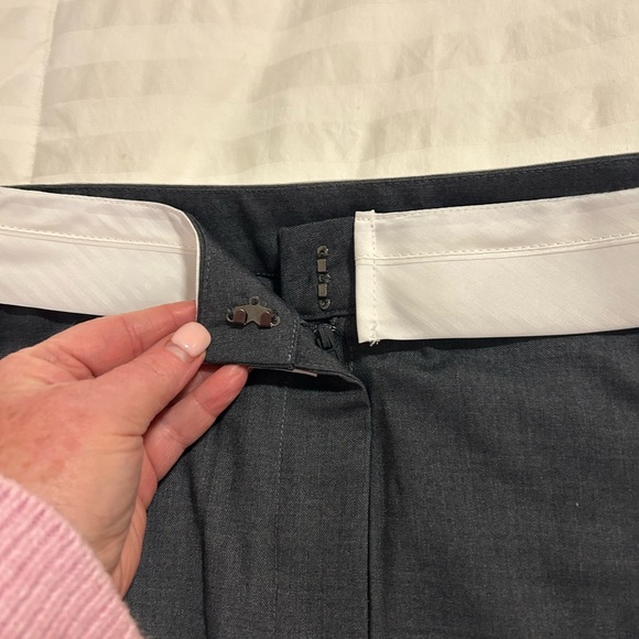 Vici Charcoal Maxi Skirt with White Waistband and Front Slit - Picture 5 of 8